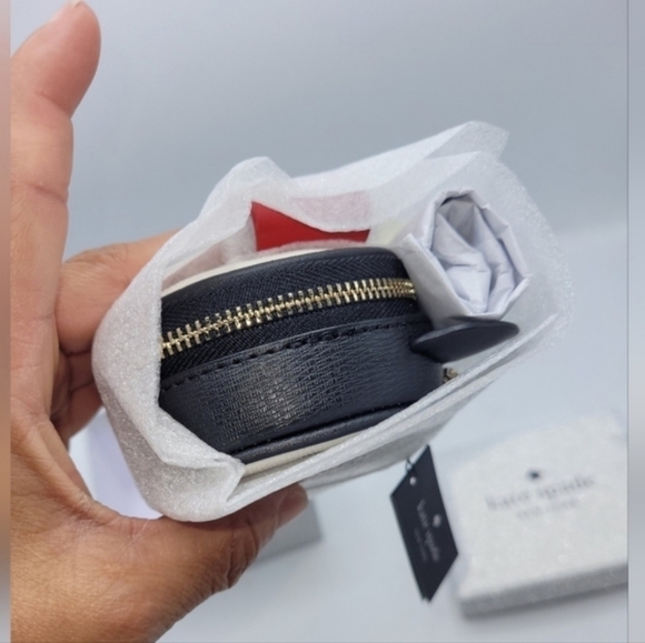 Kate Spade New York X Disney  Minnie Mouse Coin Purse Polka Dot Bow Bag - Picture 12 of 15